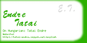 endre tatai business card